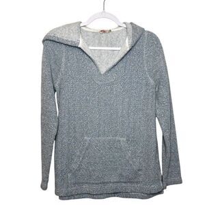 Faherty Seabrook Hoodie‎ Poncho Women S Blue French Terry Pocket Activewear